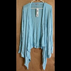 NWT- women’s Cardigan - long sleeve - light blue - XXL